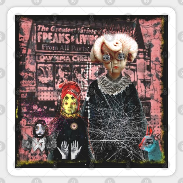 Freaks Sticker by funhousejen